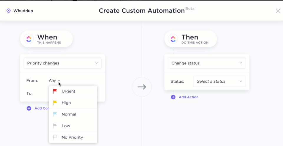create custom automations in clickup